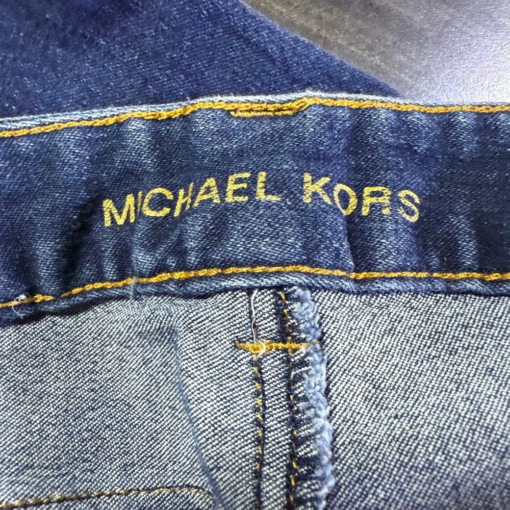 Michael Kors Womens Blue Skinny Jeans Zip Pockets Size 2‎